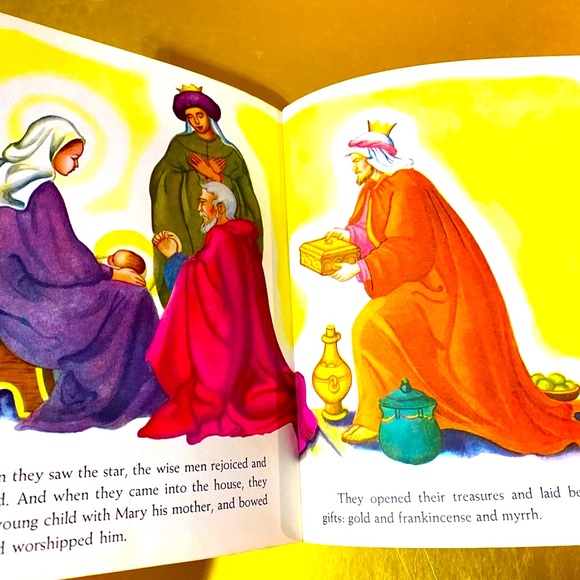 CHRISTMAS VTG 60’s A LITTLE GOLDEN BOOK THE CHRISTMAS STORY HARDCOVER #158 - Picture 13 of 15